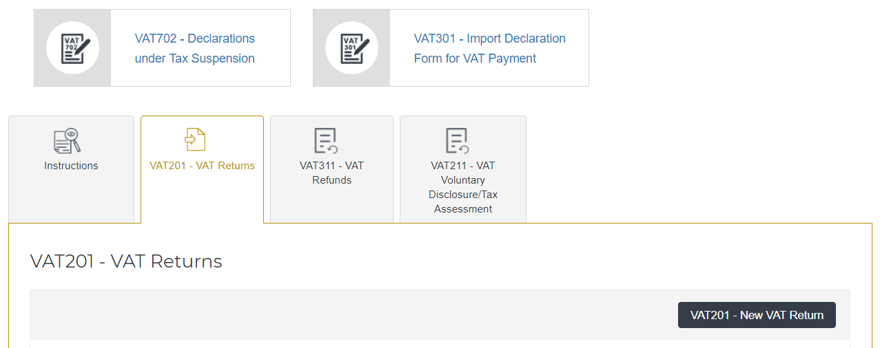 VAT Form 201